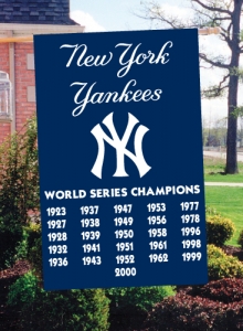 New York Yankees MLB World Series Champions Embroidered Vertical Outdoor Flag