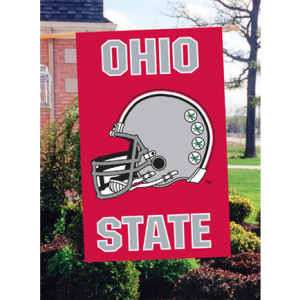 Ohio State Buckeyes Football Helmet Embroidered Vertical Outdoor Flag