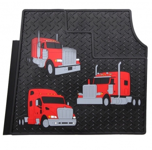 Peterbilt Trucks Motors Trim to Fit Vinyl Heavy Duty Rubber Semi Truck Floor Mats