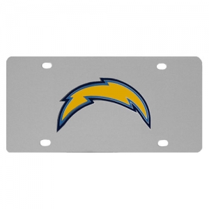 San Diego Chargers Stainless Steel License Plate