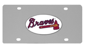 Atlanta Braves MLB Stainless Steel License Plate
