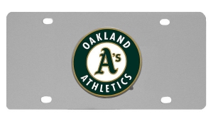 Oakland Athletics MLB Stainless Steel License Plate