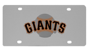 San Francisco Giants MLB Stainless Steel License Plate