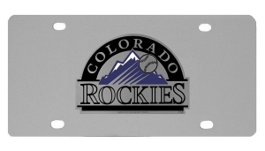 Colorado Rockies MLB Stainless Steel License Plate