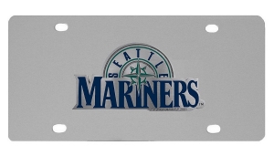 Seattle Mariners MLB Stainless Steel License Plate