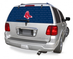 Boston Red Sox "New School" MLB Logo ""Rearz"" Back Windshield Decal