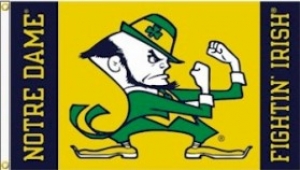 Notre Dame Fighting Irish NCAA 3  x 5 Leprechaun Flag
