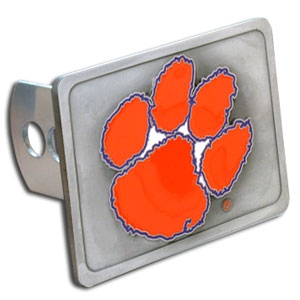 Clemson Tigers NCAA Pewter Trailer Hitch Cover
