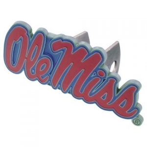 Ole Miss Rebels NCAA Pewter Trailer Hitch Cover