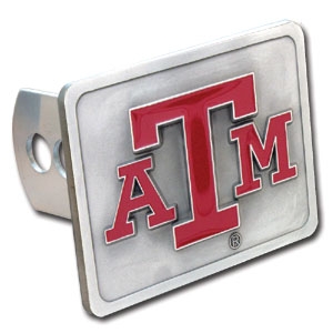 Texas A&M Aggies NCAA Pewter Trailer Hitch Cover