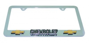 Chevy "Chevrolet" Chrome 3D Bowtie License Plate Frame