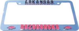 Arkansas Razorbacks NCAA Chrome 3D License Plate Tag Frame