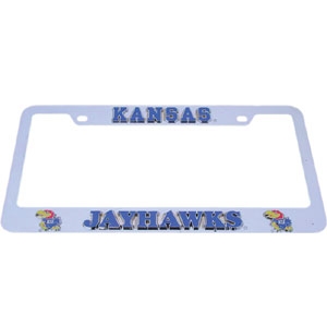 Kansas Jayhawks NCAA Chrome 3D License Plate Tag Frame