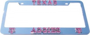 Texas A&M Aggies NCAA Chrome 3D License Plate Tag Frame