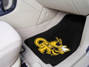 Georgia Tech Yellow Jackets 2pc Black Front Floor Mats