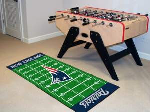 New England Patriots 29.5" x 72" NFL Office/House Football Field Floor Runner