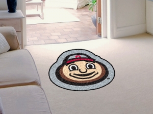 Ohio State Buckeyes "Brutus" Mascot Cut-Out Floor Mat