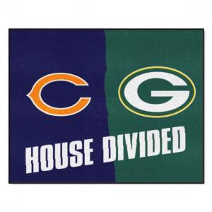 Chicago Bears vs Green Bay Packers House Divided Floor Rug