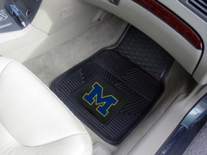 Michigan Wolverines Premium All Weather 2pc Rubber Car Floor Mats