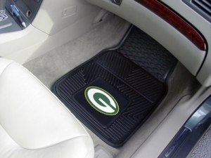 Green Bay Packers Premium All Weather 2pc Rubber Car Floor Mats