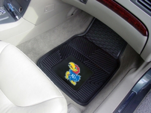 Kansas Jayhawks Premium All Weather 2pc Rubber Car Floor Mats