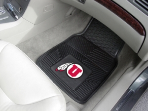 Utah Utes  Premium All Weather 2pc Rubber Car Floor Mats