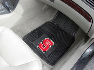 NC State Wolfpack Premium All Weather 2pc Rubber Car Floor Mats