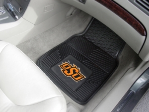 Oklahoma State Cowboys Premium All Weather 2pc Rubber Car Floor Mats