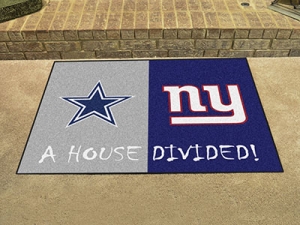 Dallas Cowboys vs New York Giants House Divided Floor Rug