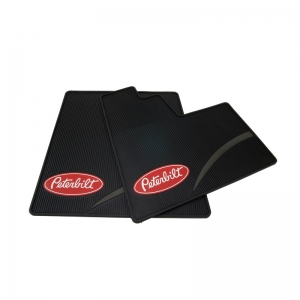 Peterbilt Motors Sleeper Cab Logo Ribbed Semi Truck Vinyl Rubber Floor Mats