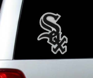 Chicago White Sox MLB Logo ""Cutz"" One Way Glass Covering by Glass Tatz