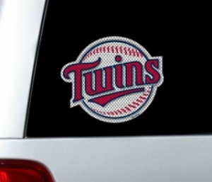Minnesota Twins MLB Logo ""Cutz"" One Way Glass Covering by Glass Tatz