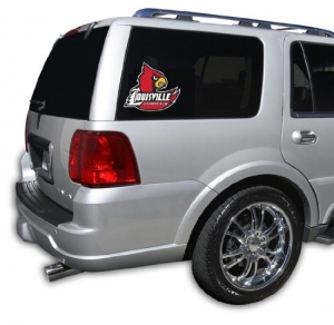 Louisville Cardinals NCAA Logo Glass Tatz ""Cutz"" Window Graphic/Decals