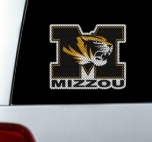 Missouri Tigers NCAA Logo Glass Tatz ""Cutz"" Window Graphic/Decals