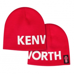 Kenworth Oversized Letterblock Red Winter Beanie Cap