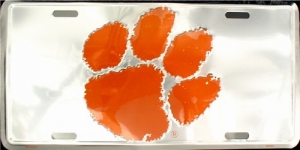 Clemson Tigers Chrome License Plate