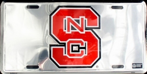 NC State Wolfpack Chrome License Plate