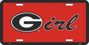 Georgia Bulldogs "G Girl" Aluminum License Plate
