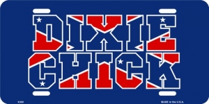 Dixie Chick Rebel License Plate