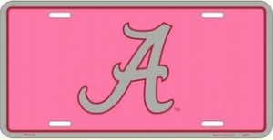 Alabama Crimson Tide Ladies "PINK" Aluminum License Plate