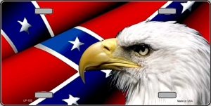 Confederate Flag Eagle License Plate