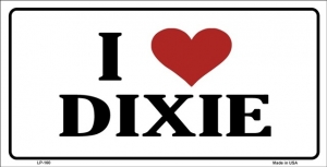 I Love Dixie License Plate