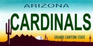 Arizona Cardinals State Background License Plate