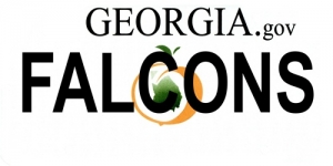 Atlanta Falcons State Background License Plate