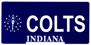 Indianapolis Colts State Background License Plate
