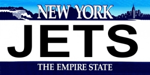 New York Jets State Background License Plate