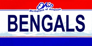 Cincinnati Bengals State Background License Plate