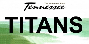 Tennessee Titans State Background License Plate