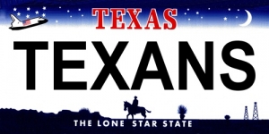 Houston Texans State Background License Plate