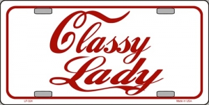 "Classy Lady" License Plate